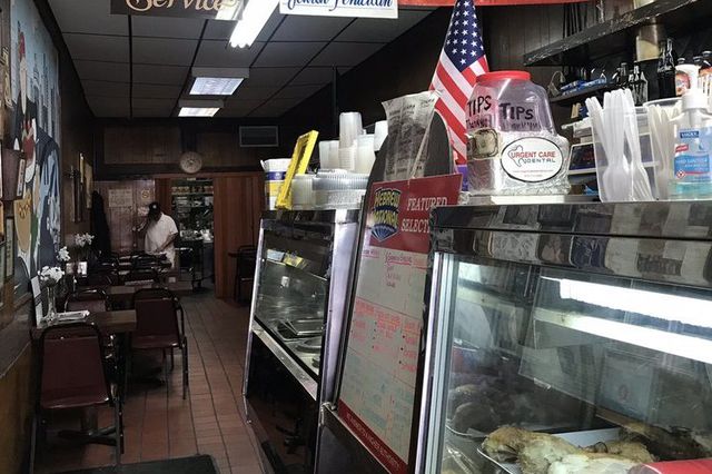 This is a photo of the inside of Loeser's Kosher Deli in The Bronx.